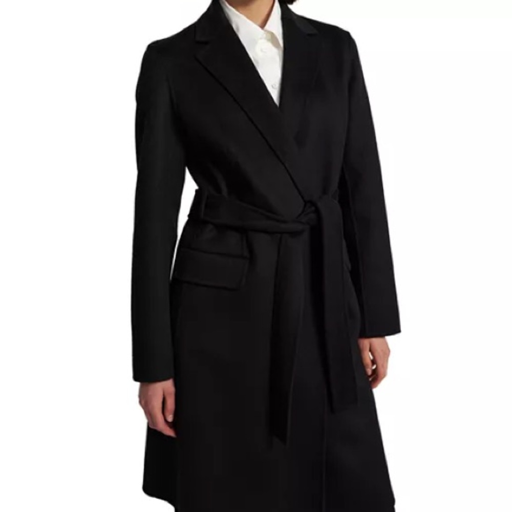 Theory Elegant Black Women's Trench Coat
